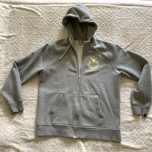 RARE Manny Pacquiao Nike Sportswear Full-Zip Hoodie, size L, grey and gold logo